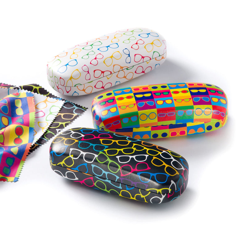 [Australia] - FEFI - Hardcase glasses case with matching microfiber cloth white 