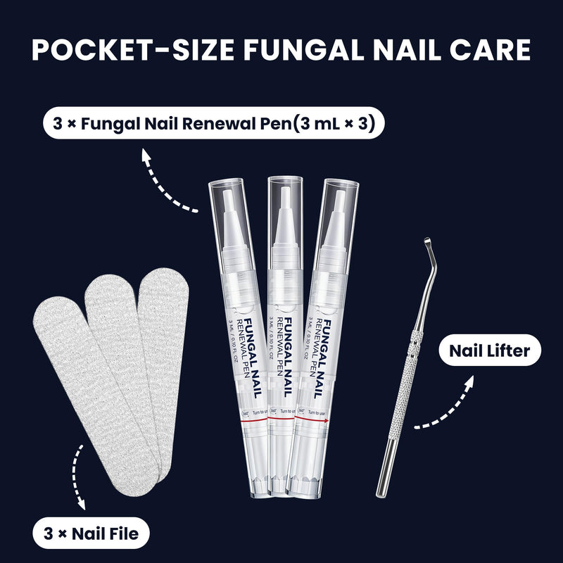Toenail Fungus Pen: 25% Undecylenic Acid & 1% Tolnaftate for Clear Nails | EXTRA STRENGTH / DUAL-POWER / COMPLETE KIT