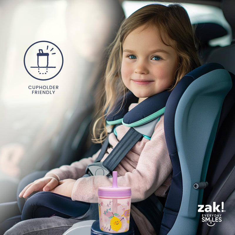 [Australia] - Zak Designs Kelso Toddler Cups For Travel or At Home, 15oz 2-Pack Durable Plastic Sippy Cups With Leak-Proof Design is Perfect For Kids (DinoRoar, Zaksaurus) DinoRoar & Zaksaurus 15 Ounces Drinkware 