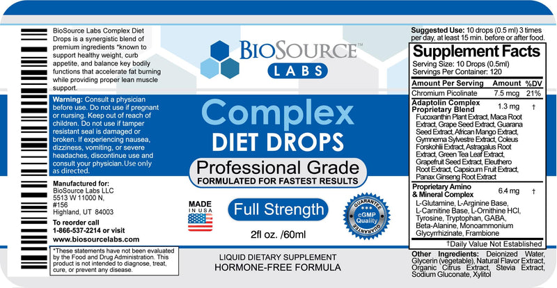 [Australia] - Complex Diet Drops – Best Natural Weight Management Drops for Men and Women (1 Bottle, 2 fl oz) - 30 Day Supply 2 Fl Oz (Pack of 1) 