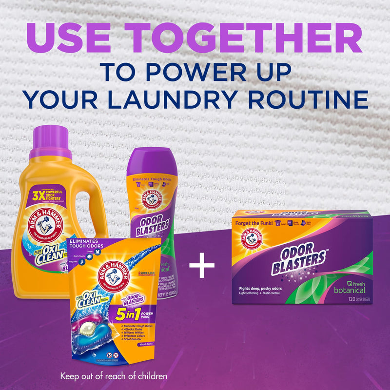 [Australia] - Arm & Hammer Dryer Sheet 80ct Odor Blaster Fresh Burst 80 Count (Pack of 1) 