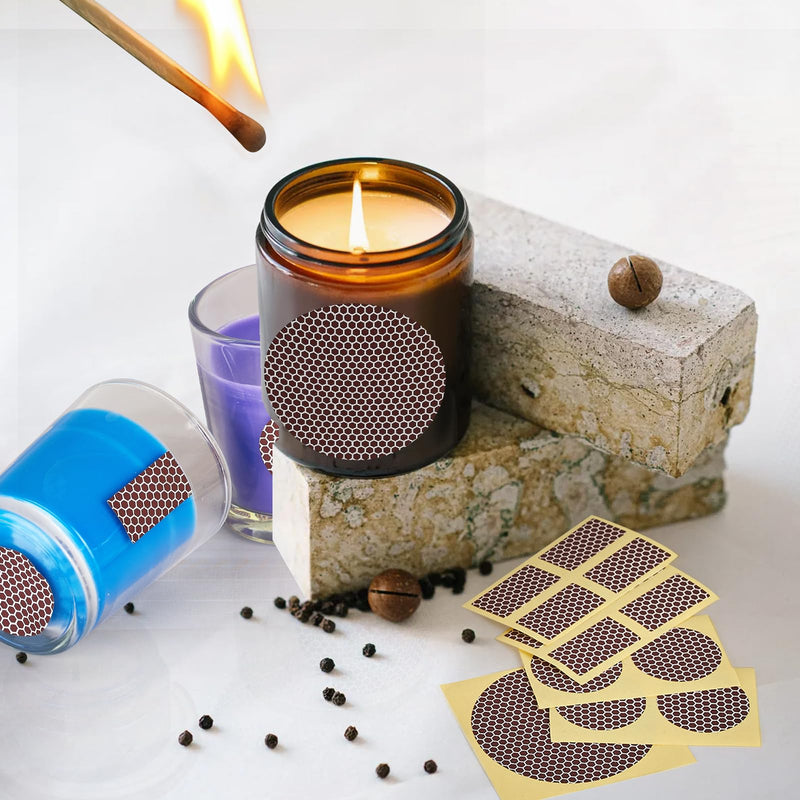 [Australia] - 60 Pcs Match Striker Paper with Adhesive, 3 Sizes of Matches Sticker Striker for Match Holder, Matches for Candles, Matches Box Bulk, Matches in A Jar With Striker, Decorative Match Cloche 