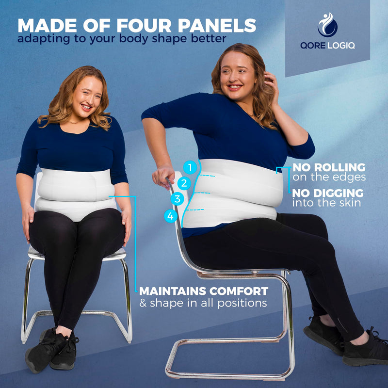 [Australia] - QORE LOGIQ Plus Size Abdominal Binder Post Surgery for larger Men + Women - Postpartum Belly Band - Compression Garment - Hernia Belt For Men + Woman - C Section Belly Binder - Adjustable (12 INCH XXXX-Large 12 INCH 