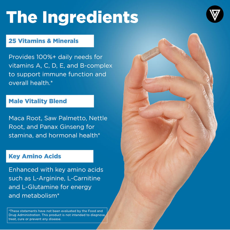 Vital Vitamins Brain Booster Plus + Men's Multivitamins
