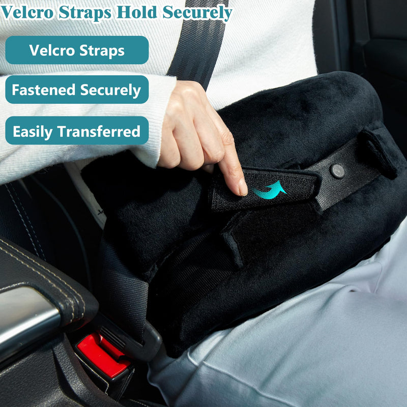[Australia] - Seatbelt Pillows Cushion for Post Surgery, Hysterectomy C Section Abdominal Belly Seat Belt Pillow Cushion Cover with Pocket, Stomach Surgery Myomectomy Recovery Must Haves Black 