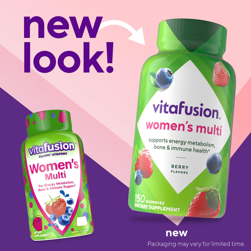 Vitafusion Women's Multivitamin Gummy | 150 Adult Gummies | with Vitamins A, B, C, D, E | Berry Flavor | Gluten and Dairy Free Supplement 150 Count (Pack of 1) Old Version