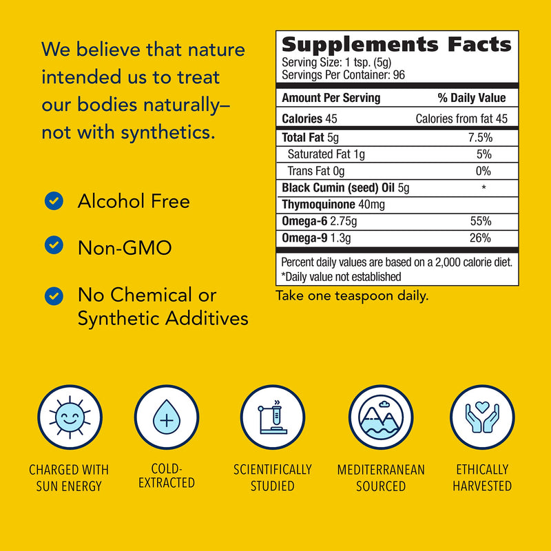 [Australia] - NORTH AMERICAN HERB & SPICE Black Seed Oil - 16 fl. oz. - Cardiovascular, Digestive & Immune Support - Non-GMO - 96 Servings 16 Fl Oz (Pack of 1) 