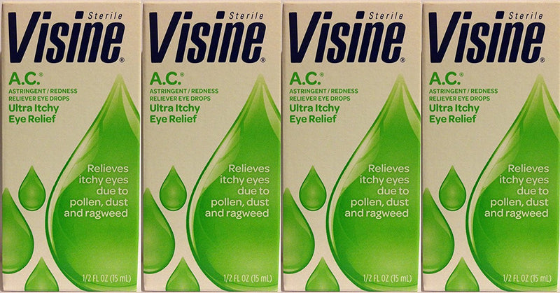 Visine A.C. Eye Drops 0.50 oz (Pack of 4)