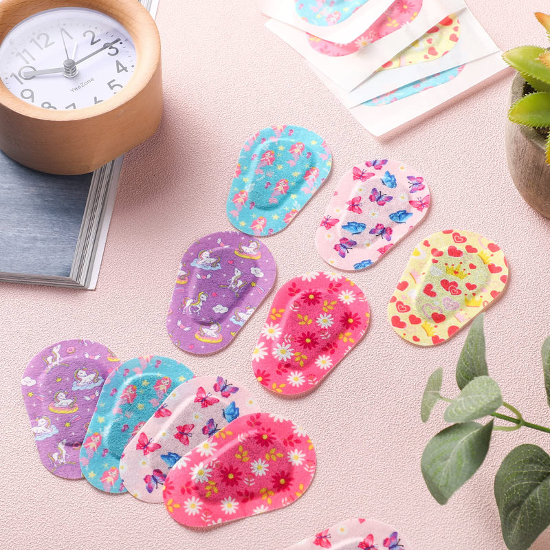 [Australia] - Panelee 60 Pcs Adhesive Eye Patches for Kids Girls Designs Cotton Adhesive Bandages for Girls Toddler, 6 Styles 