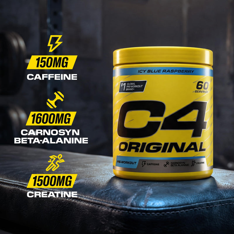 C4 Original Beta Alanine Sports Nutrition Bulk Pre Workout Powder for Men & Women | Best Pre-Workout Energy Drink Supplements | Creatine Monohydrate | Watermelon | 60 Servings