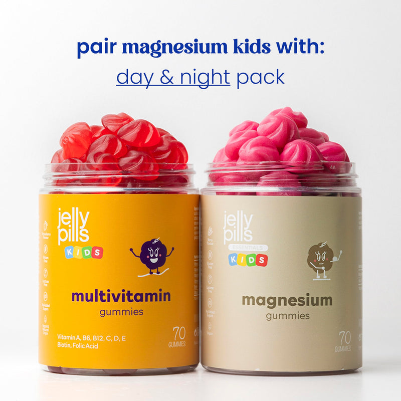 Jelly Pills Kids Multivitamin Gummies + 14 Vitamins & Minerals with Vitamins A, C, D, E, Zinc, Biotin & Folic Acid - 70 Vegan Gummies for 2 Months - No Added Sugar - Strawberry Flavour