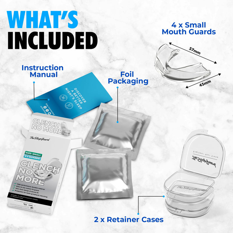 [Australia] - Mouth Guard for Clenching Teeth at Night [Pack of 4, Small Size - Women] ‚Äì Custom Night Guards for Teeth Grinding ‚Äì Nighttime Protection During Sleep for Adults 
