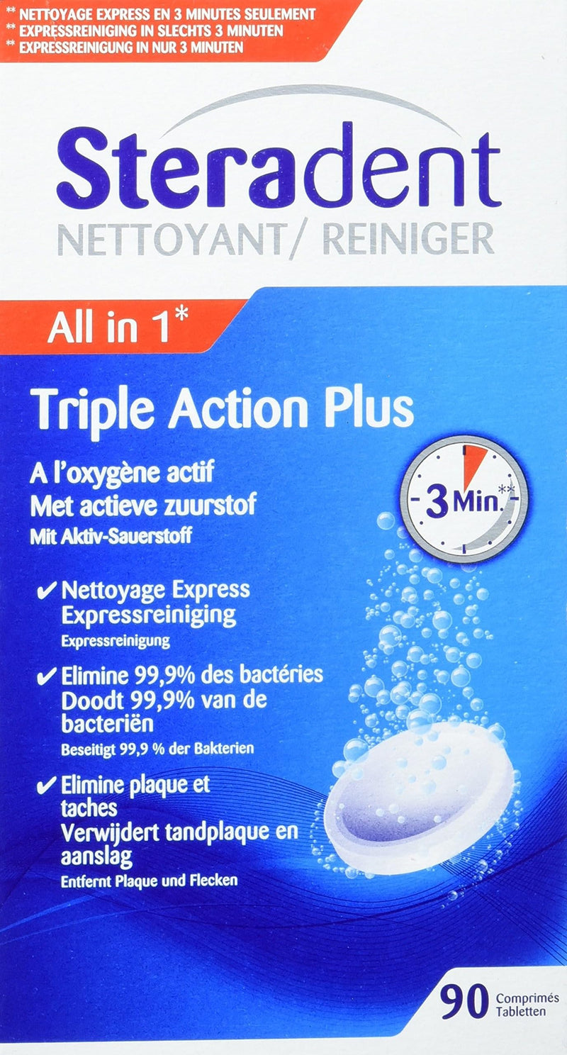 [Australia] - Steradent Triple Action Plus 90 Tablets 90 pieces (pack of 1) 