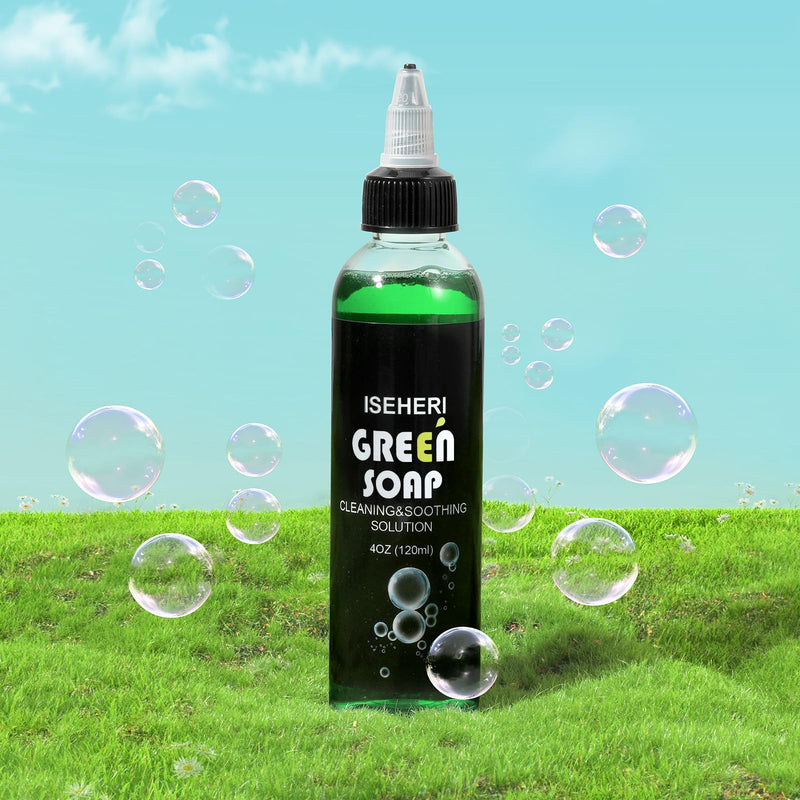 [Australia] - Ultra Concentrated Green Tattoo Soap 4OZ with Foaming Bottle 120ml, Tattoo Soap Tattoo Supplies for Tattoos Piercings, Clean Skin Equipment 