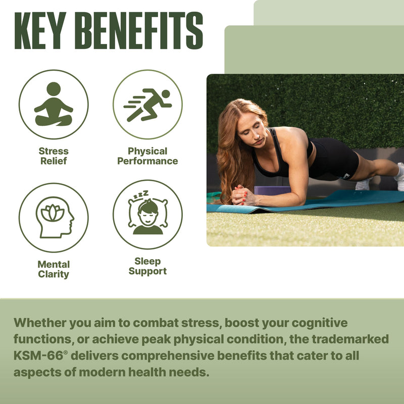 [Australia] - NutraBio Ashwagandha KSM-66 | Ashwaganda Herbal Supplement for Stress, Mood, & Performance | 600 MG of Clinically Studied KSM66 60 Capsules 60 Count (Pack of 1) 