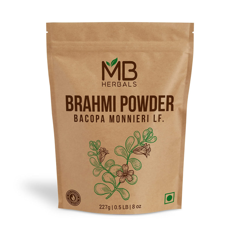 [Australia] - MB Herbals Pure Brahmi Powder 227g | Half Pound | Bacopa Powder | Promotes Hair Growth 