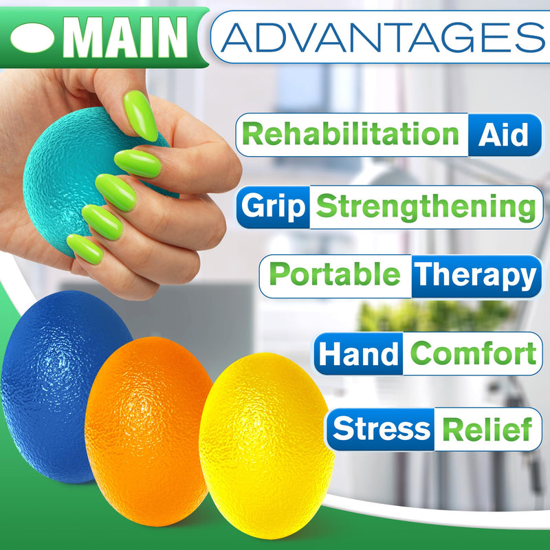 [Australia] - 4Pcs Squeeze Balls for Hand Therapy - Hand Exercise Balls for Arthritis Hand Therapy Balls for Arthritis Hand Squeeze Ball for Hand Therapy Stress Balls for Adults - Squeeze Ball for Hand Strength 
