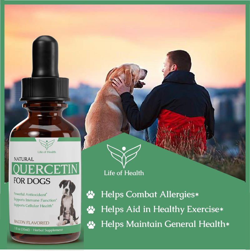 Quercetin for Dogs - Quercetin for Dogs Allergies - Dog Allergy Support - Dog Allergy - Quercetin - Quercetin Dog - Dog Allergies - Quercetin Supplements - Dog Allergy Relief - 1 fl oz - PawsPlanet Australia