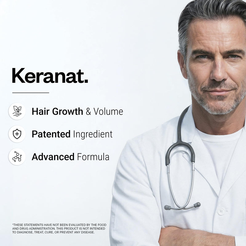 Supersmart - Keranat (Advanced Formula with Biotin) - Hair Supplement for Volume & Growth - Hair Loss Vitamins | Non-GMO & Gluten Free - 60 Softgels