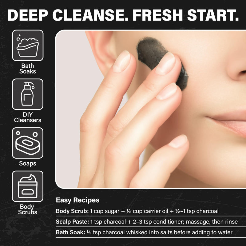 [Australia] - Activated Charcoal Powder 1 lb. Hardwood - Food Grade Kosher Non-GMO - Teeth Whitening, Facial Mask and Soap Making. Promotes Natural Detoxification and Helps Digestion 