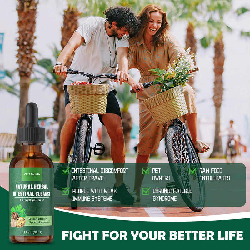 [Australia] - Gut Cleanse Detox Liquid, Natural Herbal Intestinal Support with Oil of Oregano, Wormwood, Black Walnut, Clove, Garlic, 2 fl oz 
