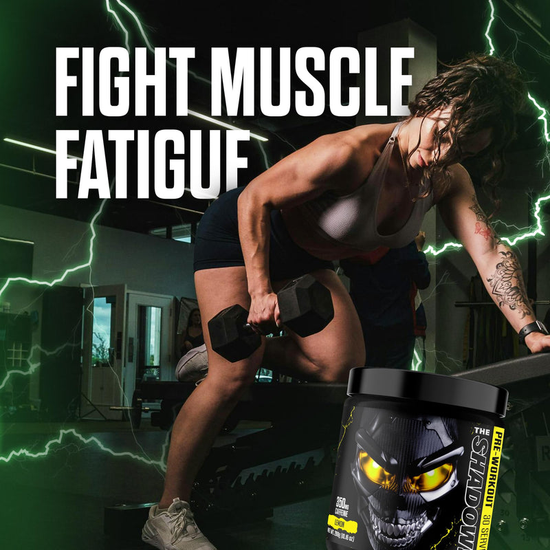 JNX Sports The Shadow! 350mg of Caffeine Hard Core Preworkout - Strawberry Pineapple 30 Servings | Electric Energy, Mental Focus & Superhuman Strength for Men & Women 30 Servings (Pack of 1)