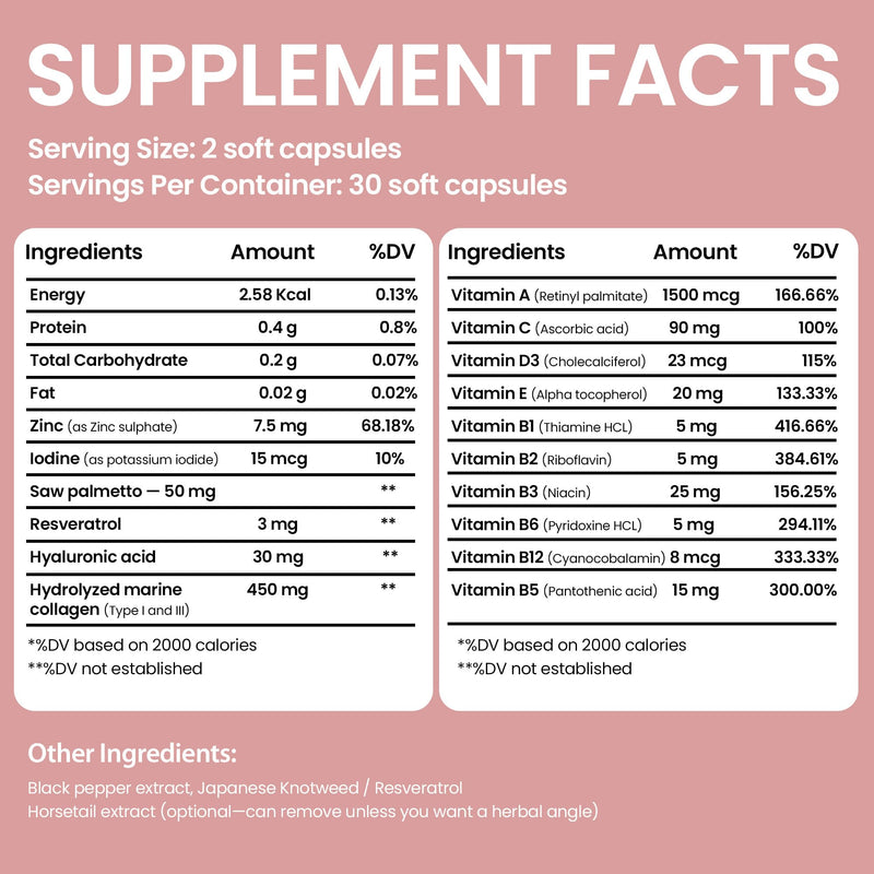 Hair Growth Vitamins Hair Growth Supplements For Women for Thinning Hair | Hair Growth Supplements , Supports Thickness And Strength, Reduces Breakage And Thinning, Healthy Scalp Function 60 Capsules