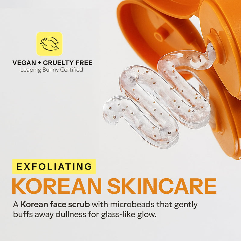 Vitamin C & Ceramide Face Scrub – Dermatologist Tested, Anti-Aging, Korean Skin Care – Gentle Exfoliator For Dark Spots, Deep Hydrating – Clean, Vegan, Cruelty-Free – 200ml / 6.76 fl oz Vitamin C & Ceramide
