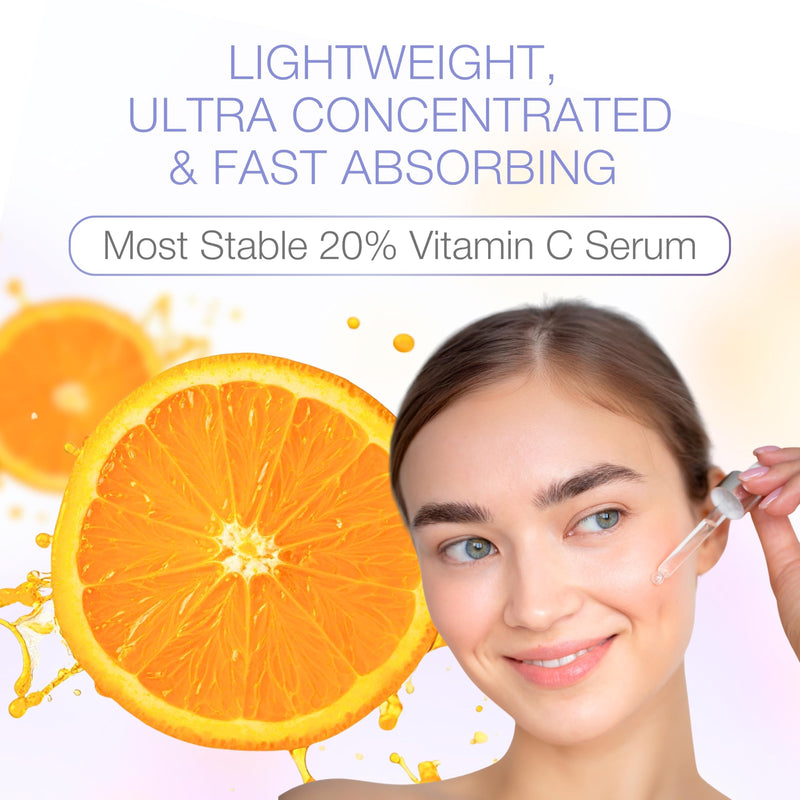 YOUN Beauty 20% Vitamin C Face Serum with Hyaluronic Acid, Ferulic Acid & Vitamin E by Holistic Plastic Surgeon Dr. Anthony Youn | Antioxidant Serum for Face for Skin Hydration, 60 ml