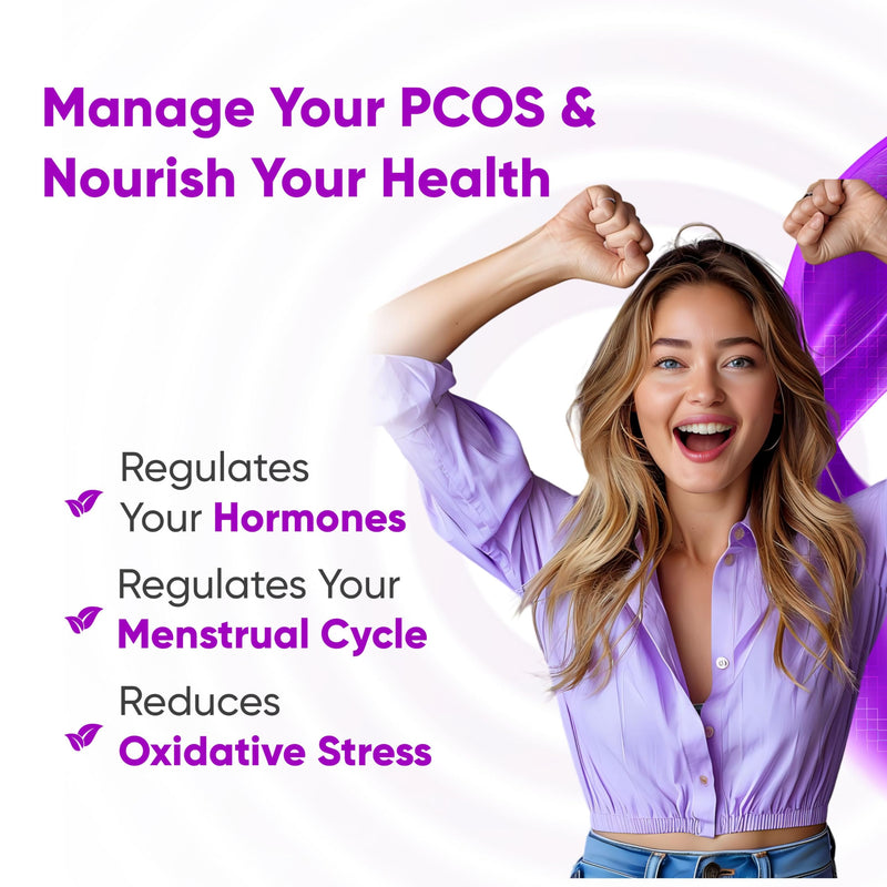 Vitaminnica Her Health PCOS Care | Myo-Inositol & D-Chiro inositol with Folic Acid | Assist Weight Management & Curb Diet Cravings| Improves Hormonal Balance | 60 Vegan Capsules 2 Months Supply