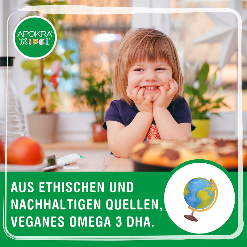 [Australia] - Omega 3 Vegan - Without fish taste - Vegan Omega 3 oil for infants, toddlers and children - Sustainable algae oil, alternative to fish oil - 50 ml | APOKRA Kids Vegan Omega 3 Algae Oil NATURAL ORANGE AROMA 50 ml (pack of 1) 