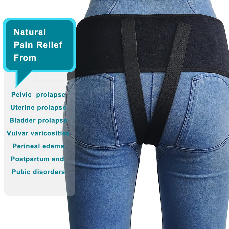 Pelvic Support Belt Uterus Support Belt Women's Brace for Treating Dropped Bladder, Uterine Prolapse, Vulvar Varicosities, Postpartum and Symphysis Pubis Dysfunction Medium