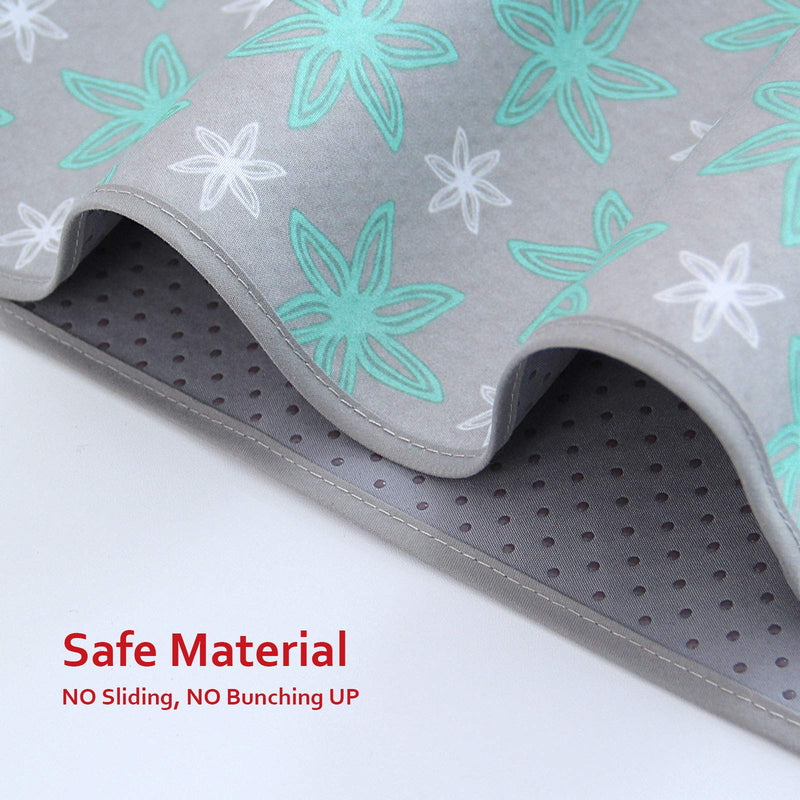 [Australia] - Splat Mat for Under High Chair Mat, Mealtime Baby Art/Crafts/Playtime, Anti Slip Waterproof Splash Machine Washable Portable Picnic Floor Feeding Table Cloth, 42x46 Inch Flower 42x46-inch 