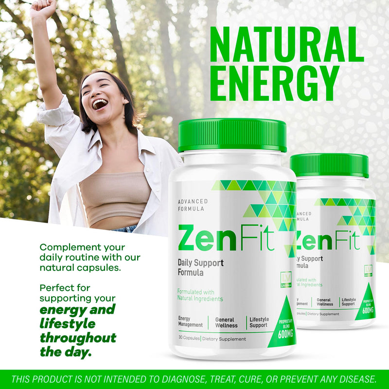 (2 Pack) Zenfit Capsules, Zenfit Supplement, Zenfit Pills, Zenfit Natural Supplements, ZenFit, Zenfit Advanced Formula, 60 Capsules for 2 Months 30 Count (Pack of 2)