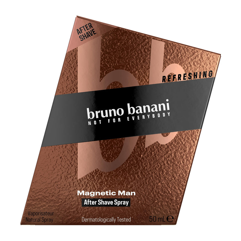 [Australia] - bruno banani Magnetic Man After Shave, aftershave with a captivating, woody amber note, 50ml 