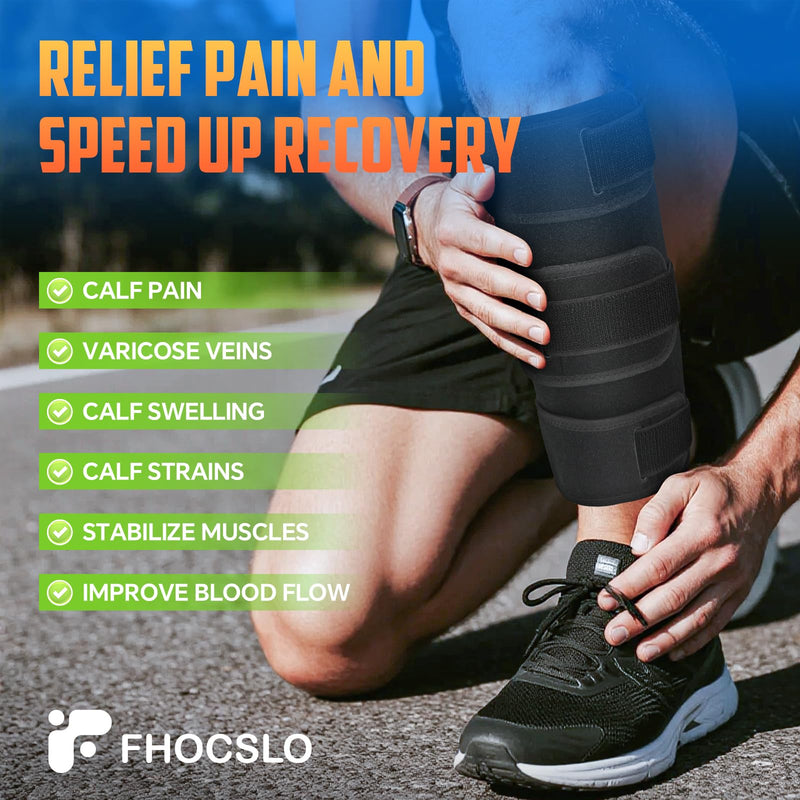 [Australia] - Calf Brace for Shin Splint Relief, Adjustable Calf Compression Sleeve Men Women, Shin Splint Support for Lower Leg Pain Relief, Torn Muscle, Sprain, Swelling, Running, Fitness, Hiking (2 Pack) 2 