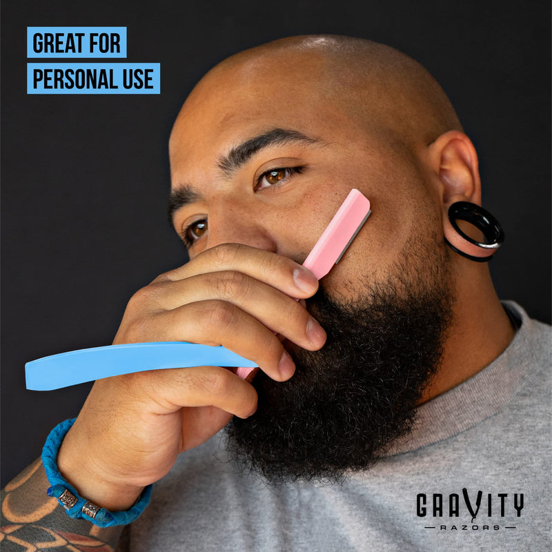 [Australia] - Professional Straight Razor - Ultra Exposed Straight Razor Kit with 10 Gravity Premium Blades, 2mm Exposed (Spun Sugar) Spun Sugar 