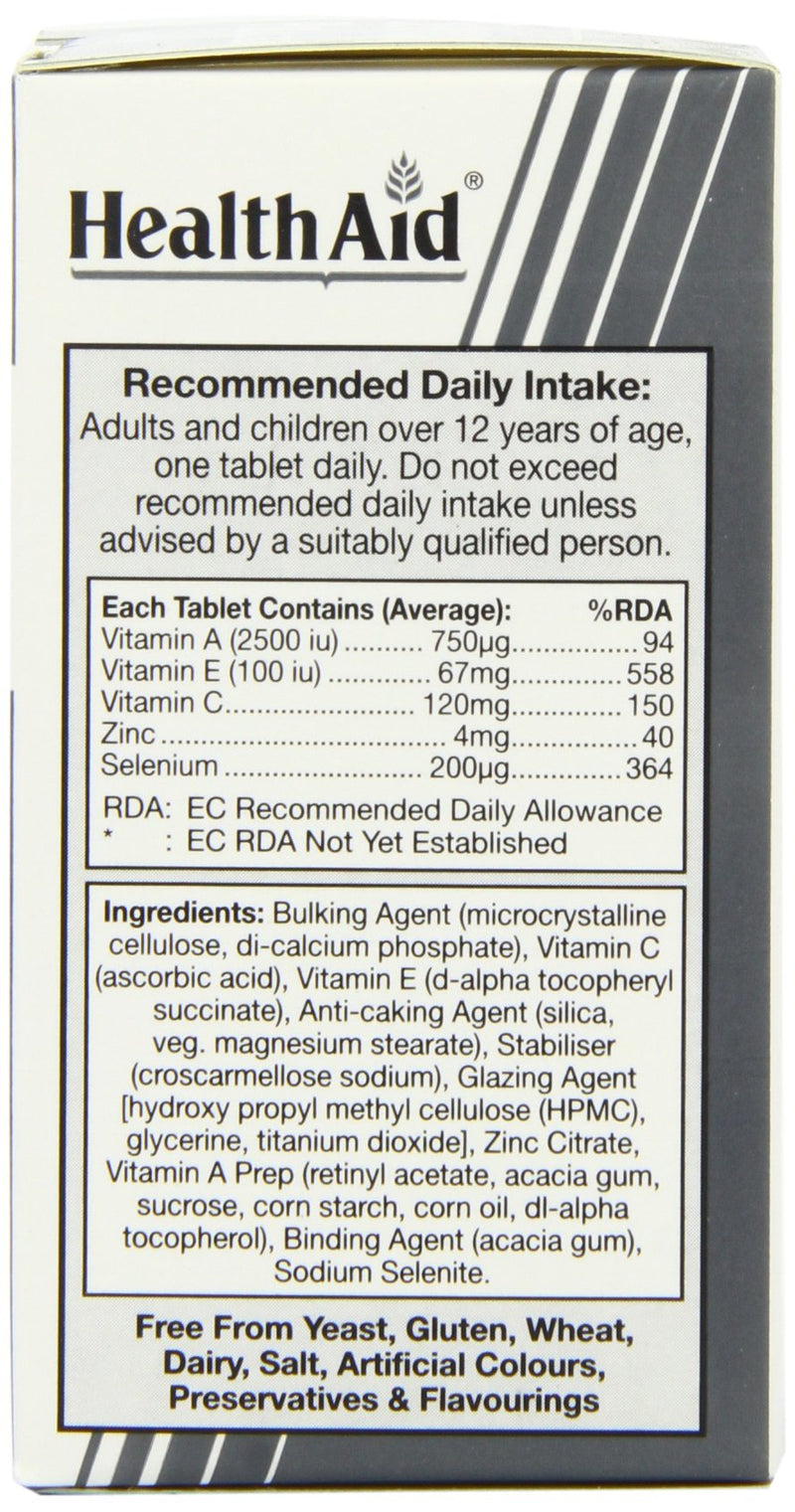Health Aid Selenium Plus (Vitamins A, C, E & Zinc) 60 Tablets