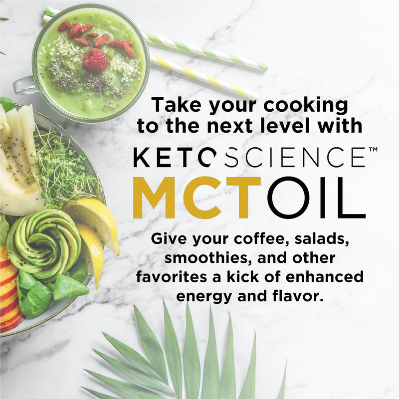 [Australia] - KETO SCIENCE Ketogenic MCT Oil, Dietary Supplement, Made from 100% Coconuts, Promotes Energy, Unflavored, 15 Fl Oz 