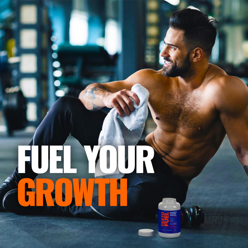 TestoFuel 120 T-Booster Pills - Test Booster for Men - 100% Natural Ingredients - Contributes to Normal Testosterone Levels & Muscle - Vitamin, Fenugreek & Magnesium Booster - UK Made Pro Supplement