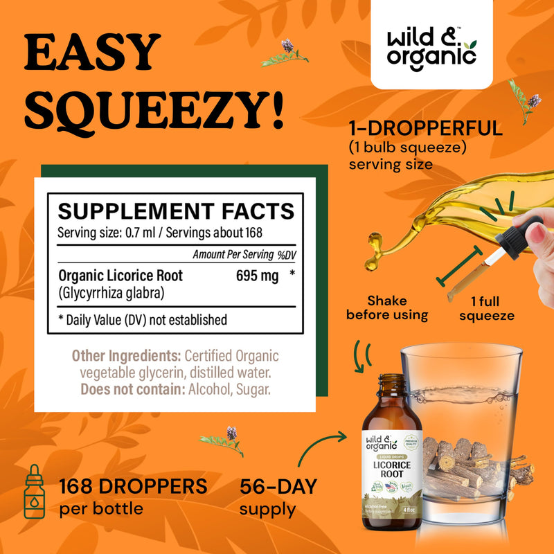 [Australia] - Licorice Root Liquid Extract - Organic Licorice Root Supplement for Respiratory Health & Digestion Support - Glycyrrhiza Glabra Tincture - Vegan, Alcohol Free Drops - 4 fl oz 