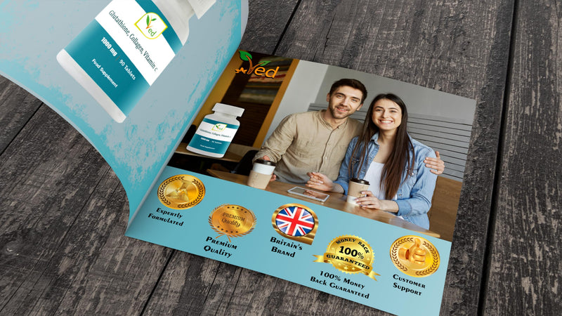 [Australia] - VED Reduced L-Glutathione, Collagen, Vitamin C Tablets | 1000mg x 90 tablets 