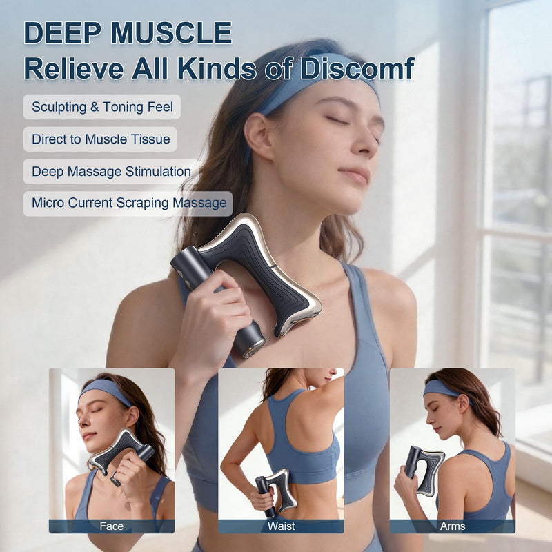 Electric Muscle Scraper Tool with Heat & Vibration, Multifunctional Electric Fascia Knife Tools with LED Display, Body Gua Sha Massage Tool – Best Dad Ever Gifts, Athletes & Office Workers 001
