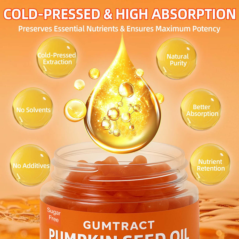 Pumpkin Seed Oil Gummies with Saw Palmetto | 5200mg Cold-Pressed Extract for Hair Growth, Prostate & Skin Health | Sugar-Free Pumpkin Oil Supplement for Men & Women | Pineapple Flavor, 120 gummies 60 Count (Pack of 2)