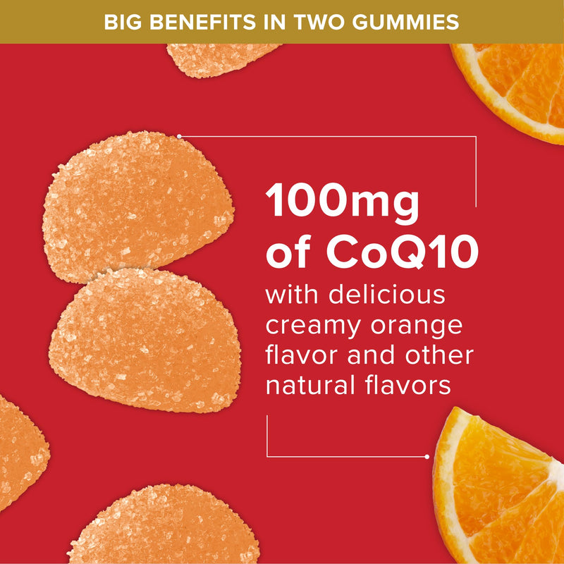 Qunol CoQ10 100mg Gummy, Ultra High Absorption, Antioxidant, 120 Gummies 60 Count (Pack of 2)