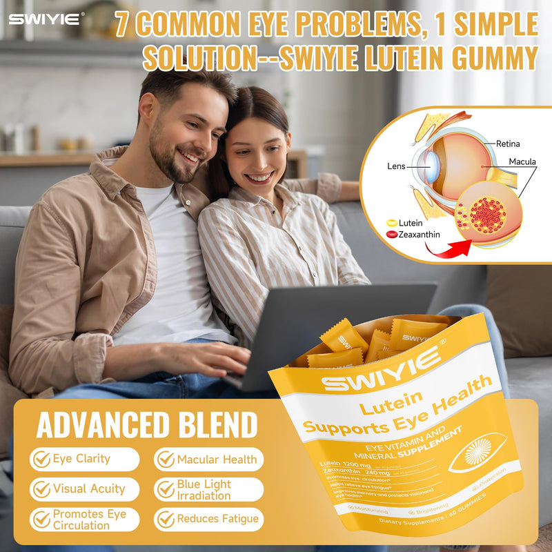 [Australia] - Lutein Gummies ‚Äì Eye Vitamin and Mineral Supplement with 20mg Lutein & 4mg Zeaxanthin ‚Äì Gummy Vitamins for Eye Health Support ‚Äì Naturally Flavored, 60 Gummies 