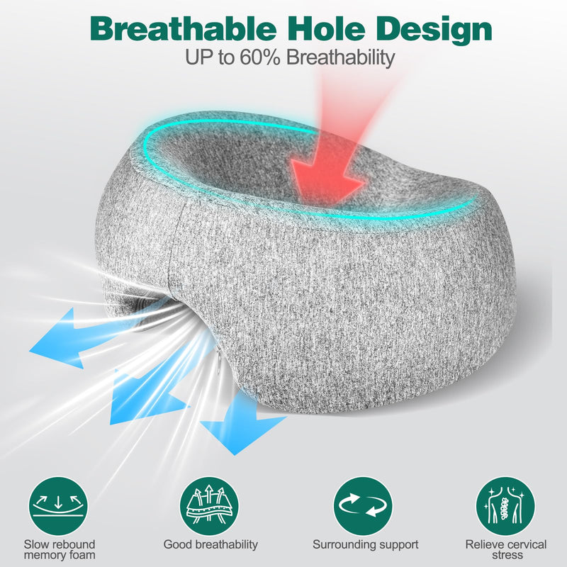 [Australia] - Face Down Pillow, Massage Headrest for Bed, Face Cradle for Stomach Sleeping, Prone Sleepers, After Eye Surgery Recovery, Massage Pillow for Bed 