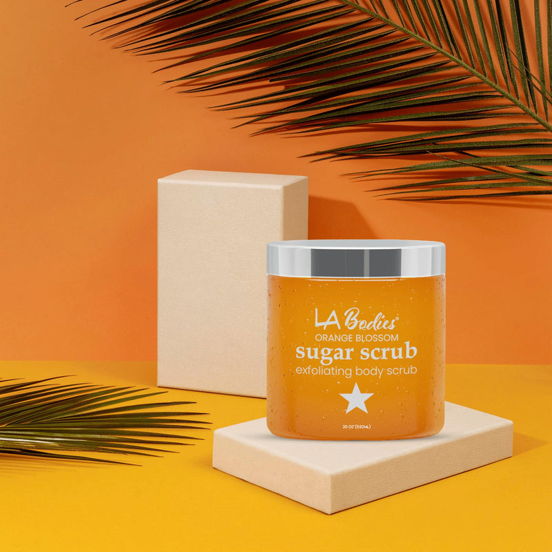 [Australia] - Sugar Scrub Exfoliating with Orange Blossom and Other Natural Ingredients for Body Scrub and Foot Scrub - Soft Scrub for Nourishing Essential Skin Care, 20 oz (592 mL), Made in USA 