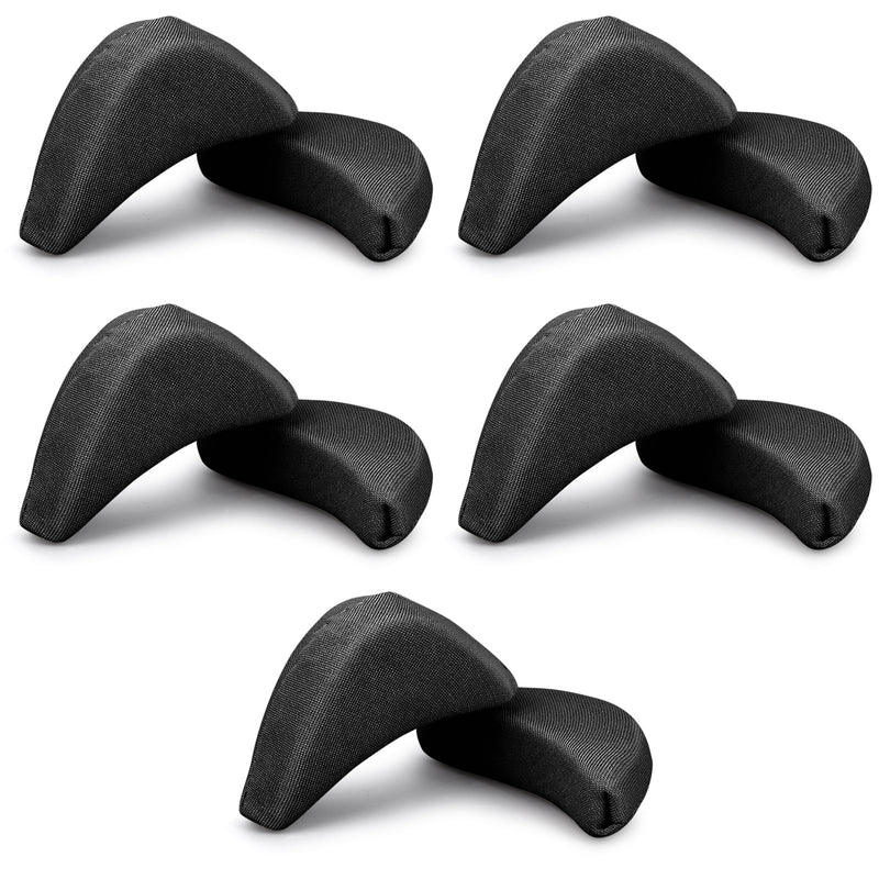 [Australia] - 5 Pairs Toe Filler Inserts Soft Large Toe Post Adjustable Shoe Filler Breathable Forefoot Pad Shoe Filler Unisex Shoe Pad Sponge Foot Brace Pad for Women Girls High Heel (Black) Black 