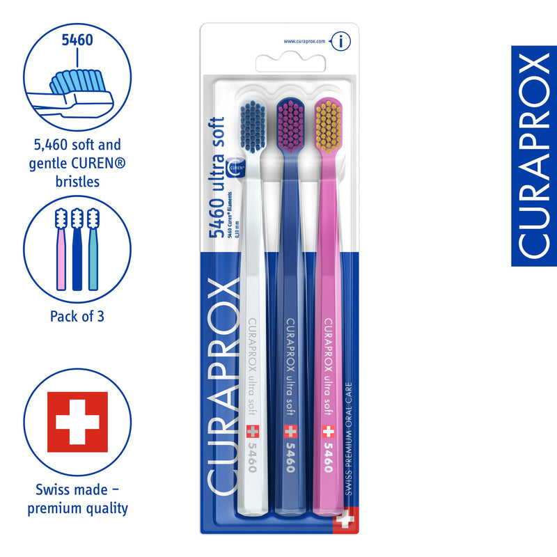 [Australia] - Curaprox 5460 Ultrasoft Toothbrush, 3 Pack 